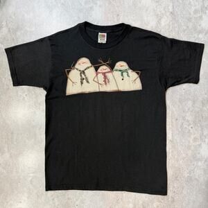 Snowman Trio Holiday Graphic T-Shirt